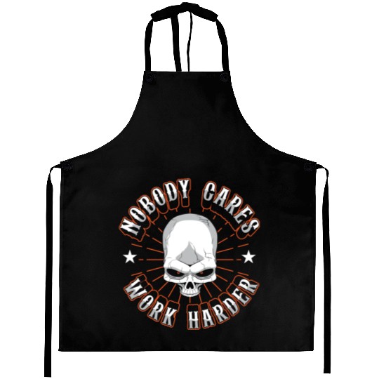 Gym Lifting Motivational Nobody Cares Work Harder Aprons