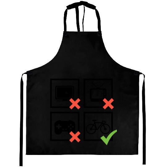 Racing Bicycle Road Bike Cyclist Funny Quotes Aprons