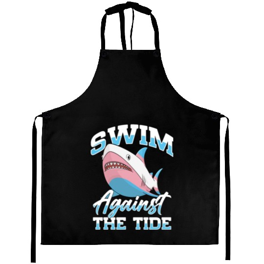 Shark Lover Transgender Pride Flag Trans LGBT Aprons