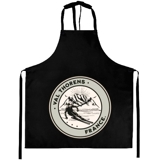 Val Thorens France Vintage Skiing Aprons