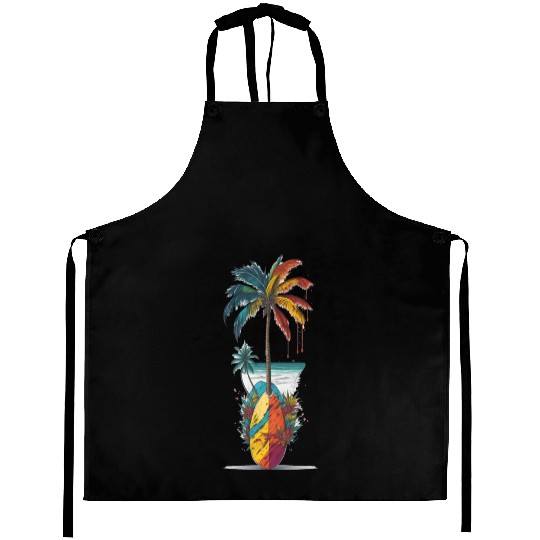 Surfboard beach island Aprons