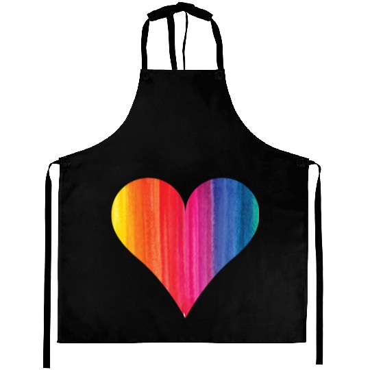 Rainbow Heart Lgbtq Gay Gay Aprons