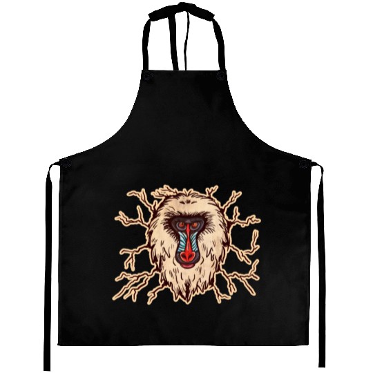 Baboon Monkey Face Aprons