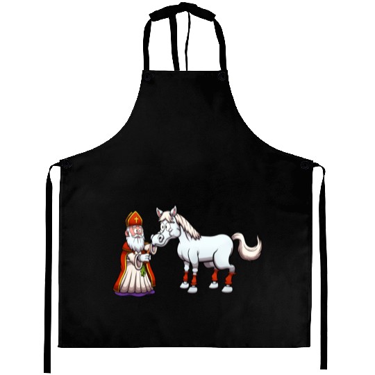 Saint Nicholas Feeding His Horse Aprons