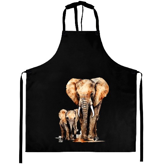 Strong Elephant with Elephant Kid for a Elephant Aprons