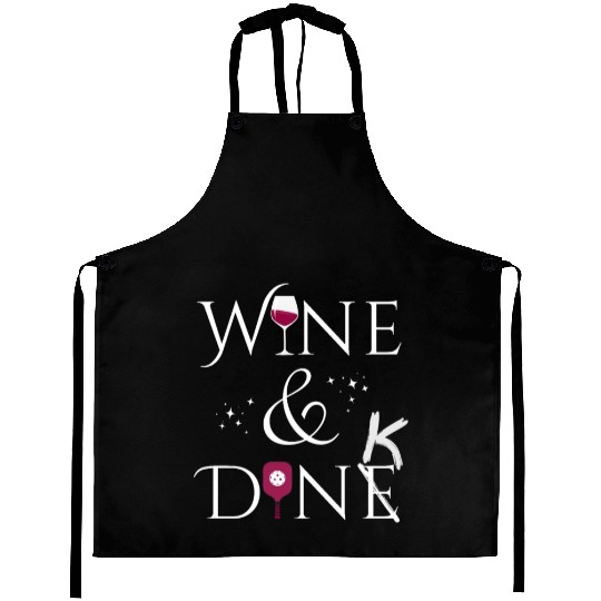 Wine & Dink Pickleball Aprons & Accessories Dark