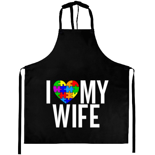 I Love My Wife Aprons