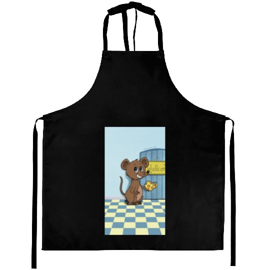 Cheesy Heart Mouse Aprons