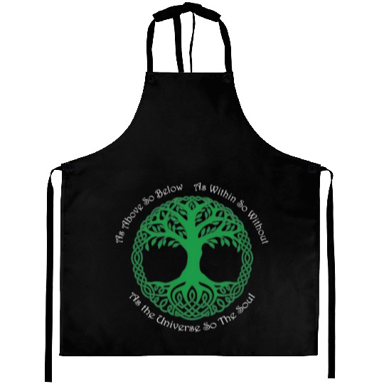 Pagan Celtic Wiccan As Above So Below Green Tree Aprons