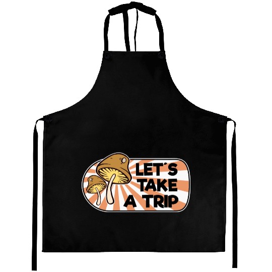 Magic Mushrooms Trip Lsd Hippie Psychedelic Aprons