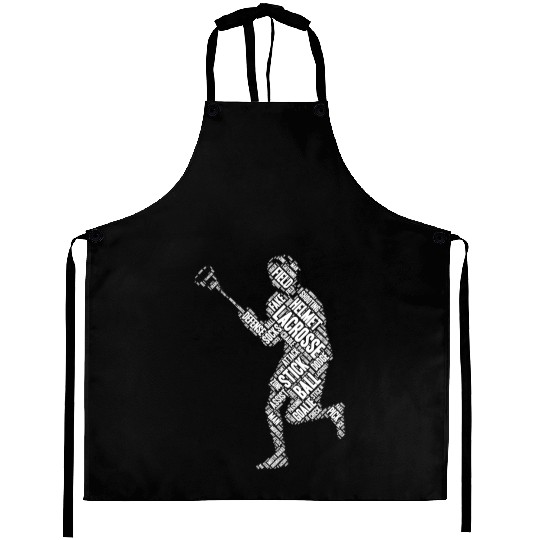 Funny Graphic Lacrosse Ball Stick Sport Lover Men Aprons
