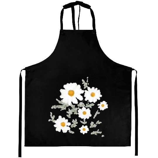 White Daisy Flower Aprons