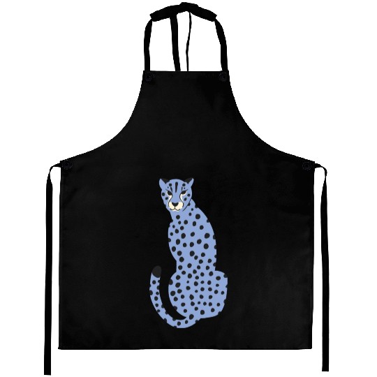 Spotted Blue Cheetah Aprons