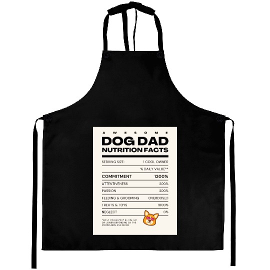 Awesome Dog Dad Nutrition Facts Aprons