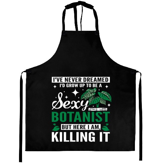 funny sexy botanist Aprons