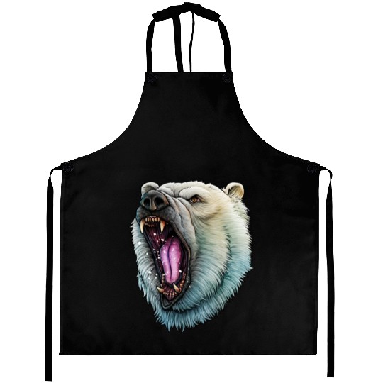 Angry Polar Bear Aprons