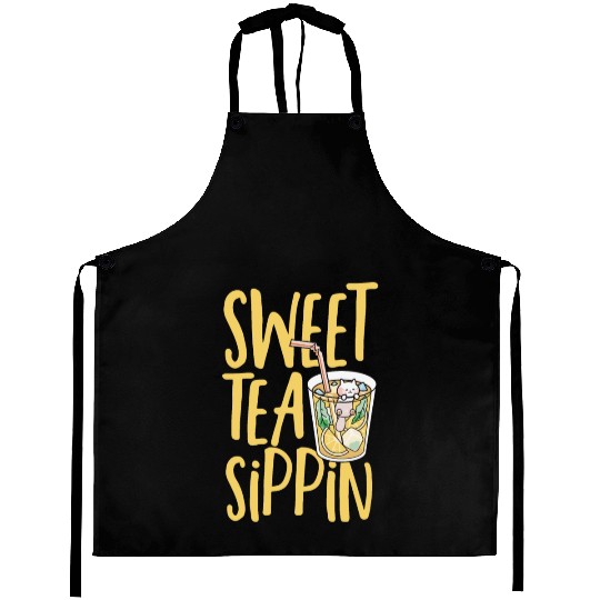 Sweet Tea Sippin Iced Tea Drink Ice Tea Aprons