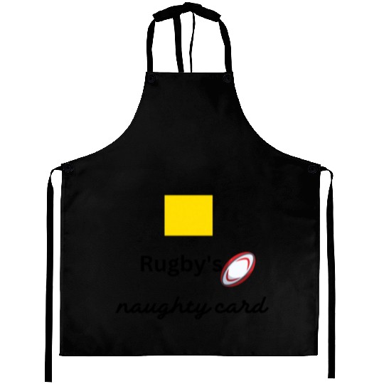 Rugby s naughty card, yellow card Aprons