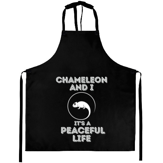 Chameleon and I, It's a Peaceful Life Aprons
