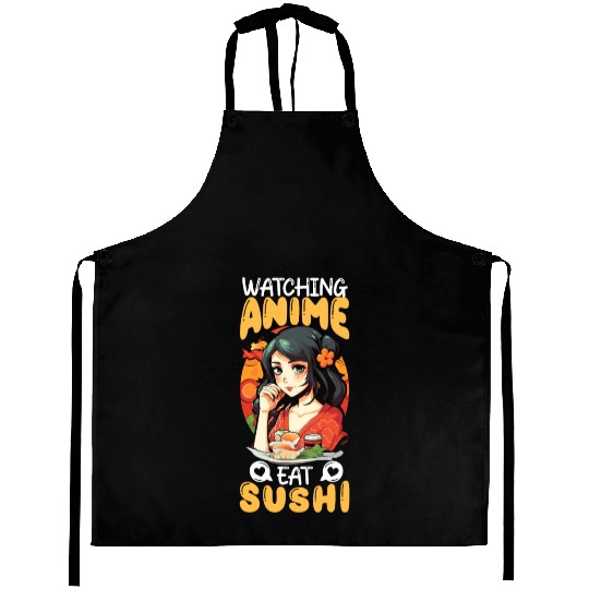 Anime Sushi Lover Nigiri Sashimi Food Manga Otaku Aprons