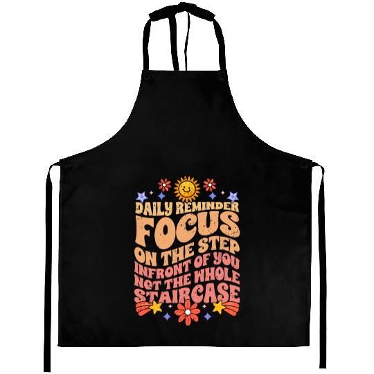 Groovy Daily Reminder Positive Affirmation Aprons