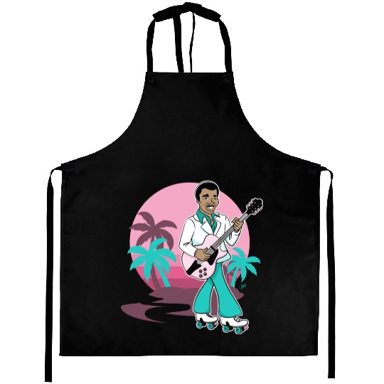 Breezin' on Wheels Retro Cartoon - Malibu Style Aprons