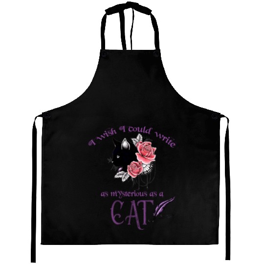 Mysterious Cat Edgar Allan Poe Aprons