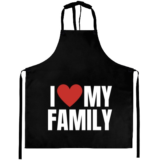 I Love My Family Gathering Reunion Celebration Aprons