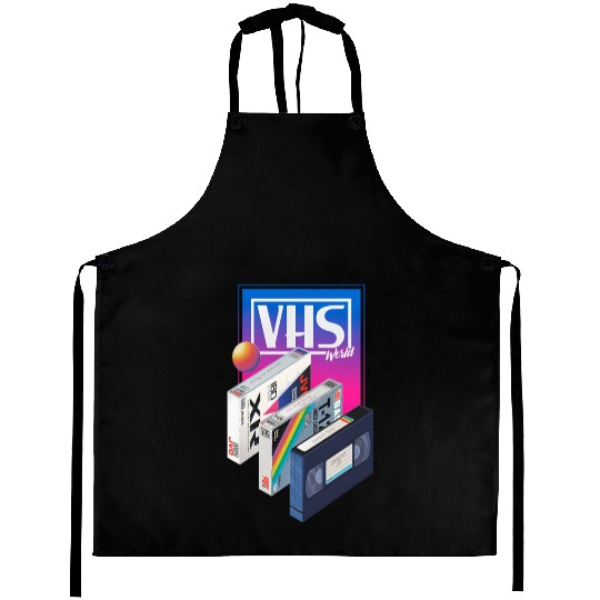 80s T ShirtVHS world Aprons