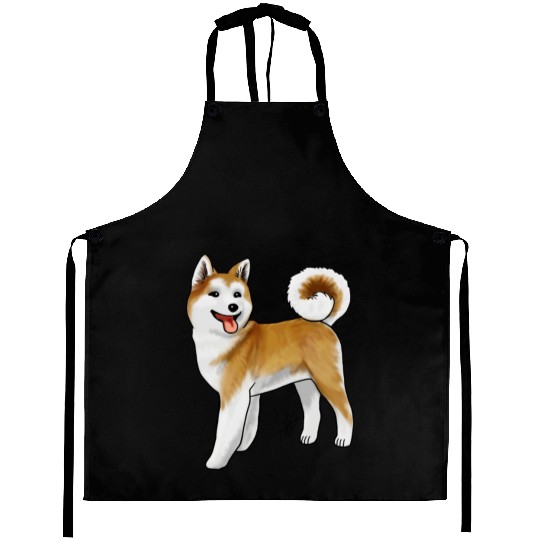 Akita Light Faced Tan Aprons