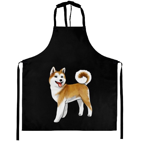 Akita Light Faced Tan Aprons