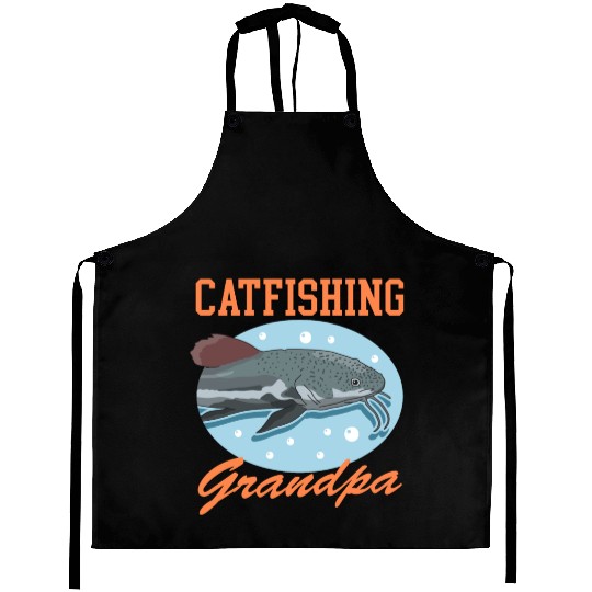 Catfishing Grandpa Fish Catfish Fishing Aprons