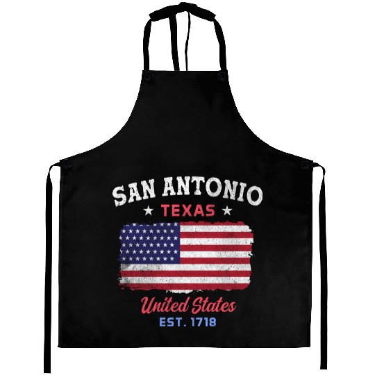 San Antonio Texas est 1718 Design for proud San Aprons