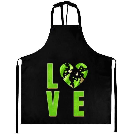 I Love My Planet I Love The Earth Day Aprons