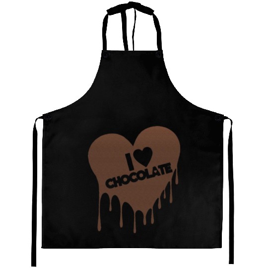 I Love Chocolate Candy Heart Lover Aprons