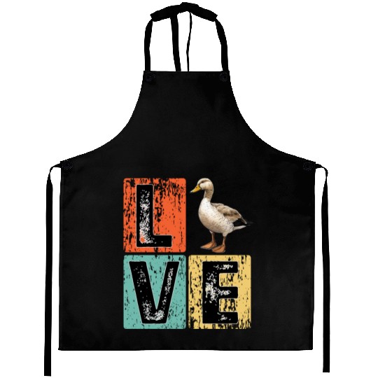 Retro Duck Hunting Duck Birds Lover Duck Hunter Aprons