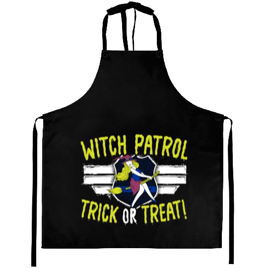 Witch Patrol: Trick or Treat! Policeman Halloween Aprons