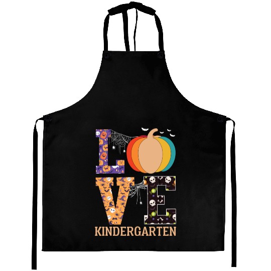 Love Pumpkin Candy Corn Halloween Love Costume Men Aprons