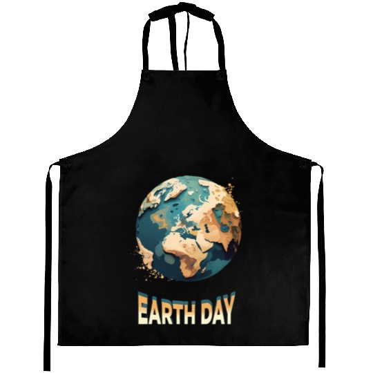 Earth Day: unique illustration earth design Aprons