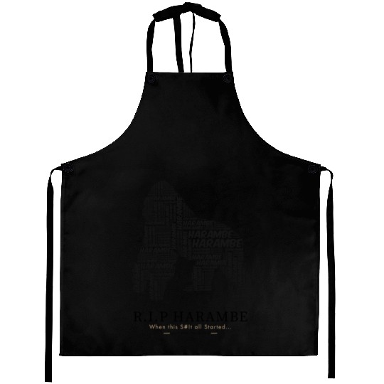 R.I.P Harambe Aprons