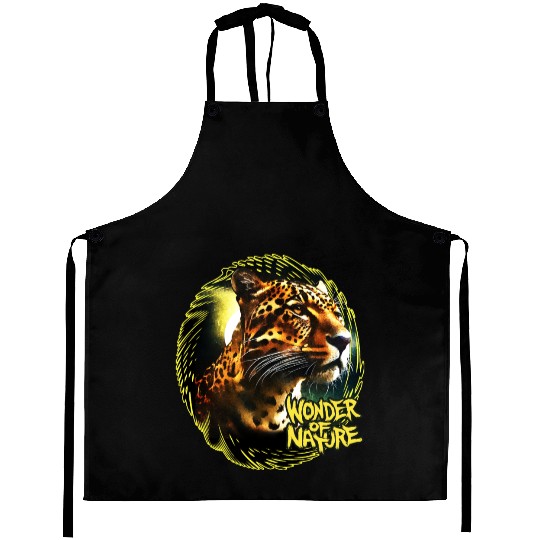 Moonlit Jaguar Aprons