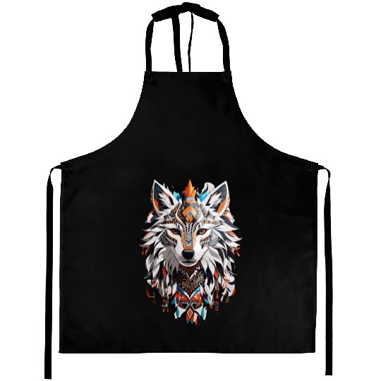Tribal Wolf Aprons