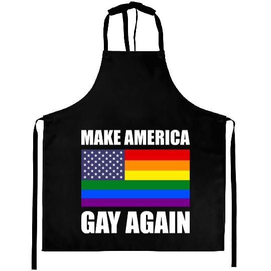 Rainbow LGBTQ American Pride Diversity Flag Aprons