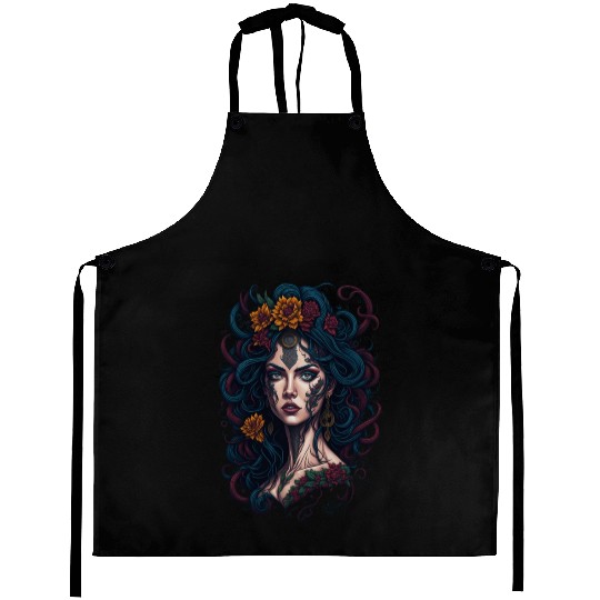 Woman with roses Aprons