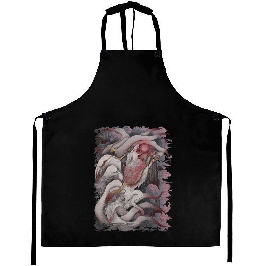 Kitsune Blood Moon Aprons