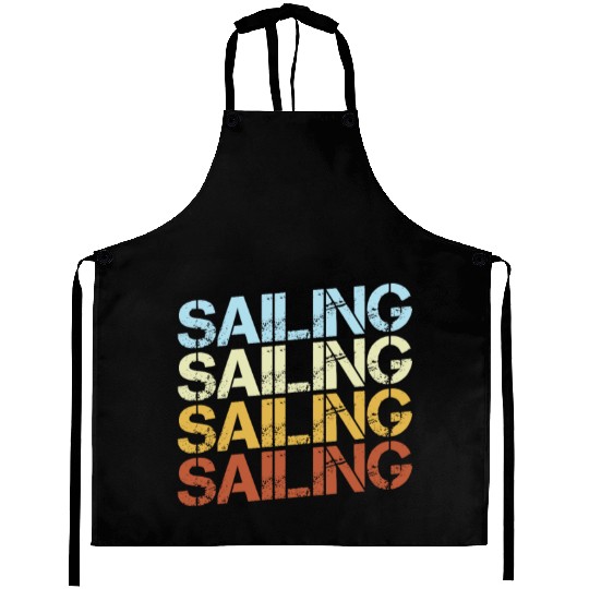 Retro Sailing Typography Aprons