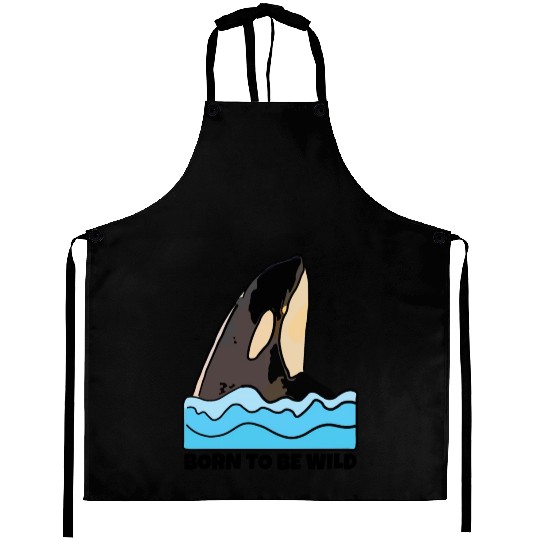 Born to Be Wild: Playful Orca Design Aprons
