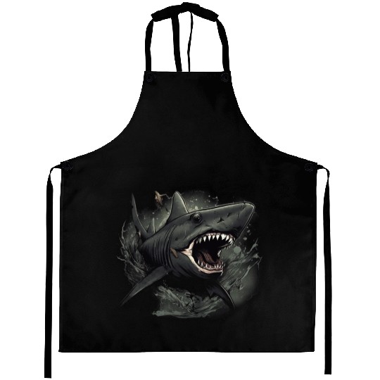 Shark attack Aprons