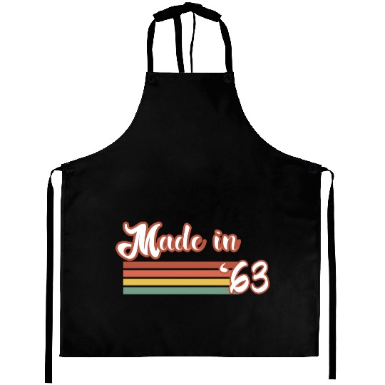 Vintage 1963 61th Birthday Made in 1963 Born in 19 Aprons