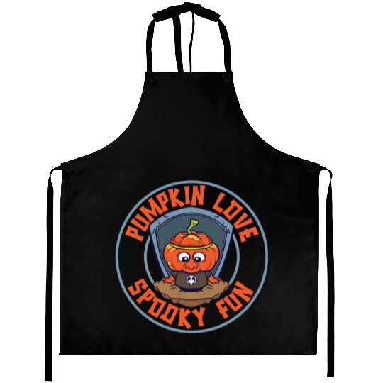Scary Pumpkin Halloween Costume Autumn Fall Gift Aprons